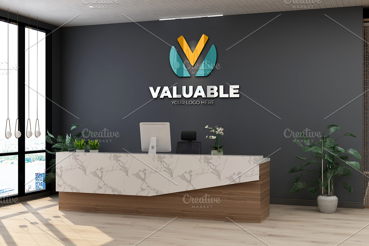 Office Receptionist Room Mockups, a Product Mockup by Ayy (Photo 3 of 10)