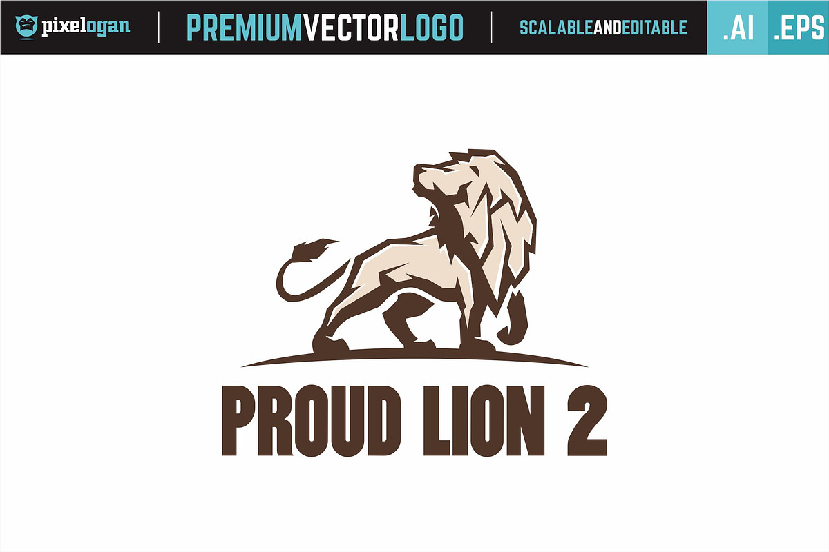Proud Lion Logo, a Branding & Logo Template by pixelogan (Photo 1 of 3)