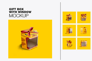 Gift Box With Plastic Window And Rib