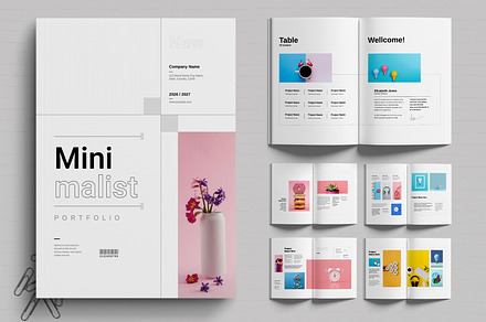 Minimalist Portfolio Template Layout, a Brochure Template by MightyDesign