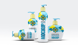 Dispenser Bottles Mock-Up Bundle, a Product Mockup by DesignRushMarket