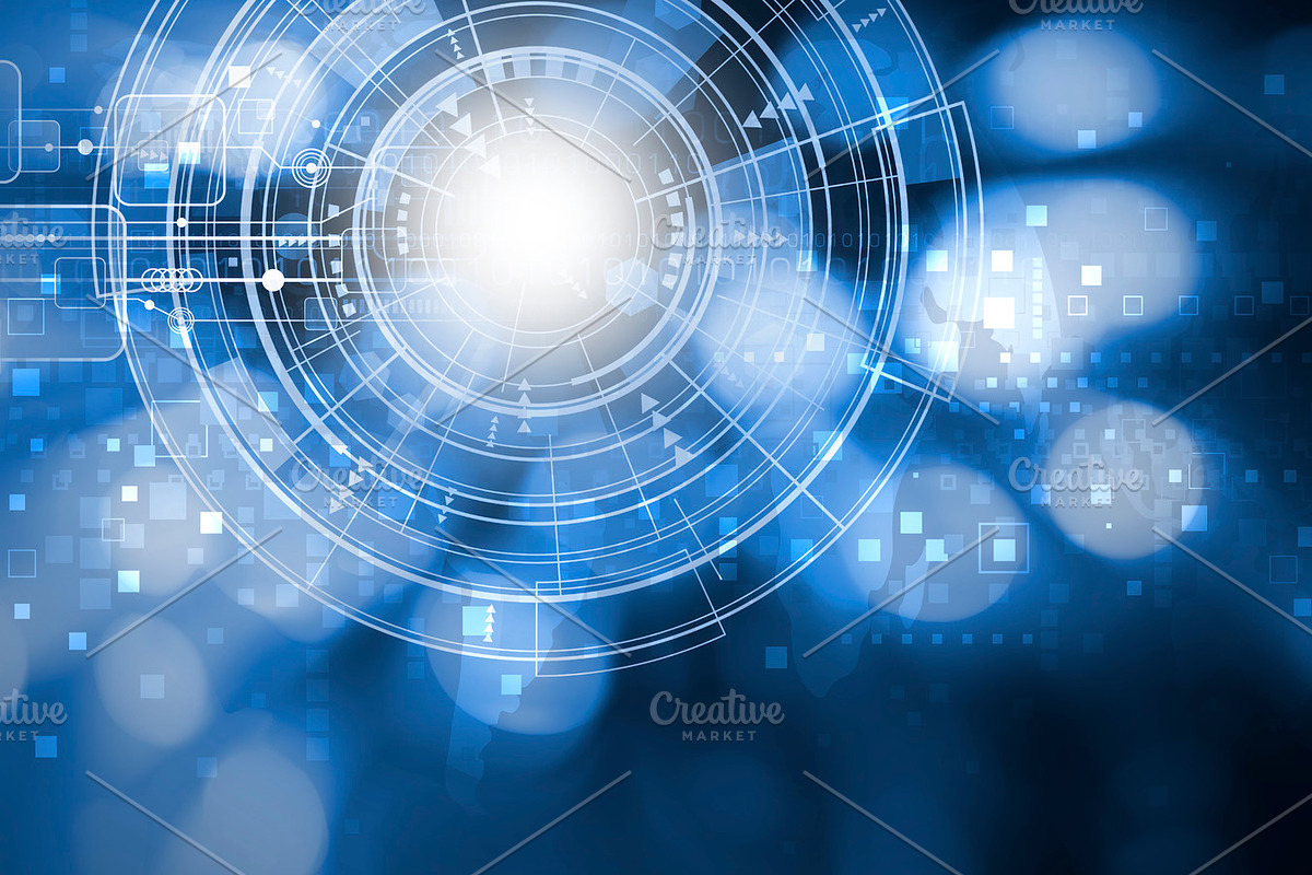 Digital technology background design, a Technology Illustration by ...