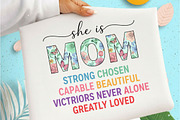 She is Mom Mother's Day PNG Sublimat, an Illustration by Designking (Thumbnail 3 of 6)