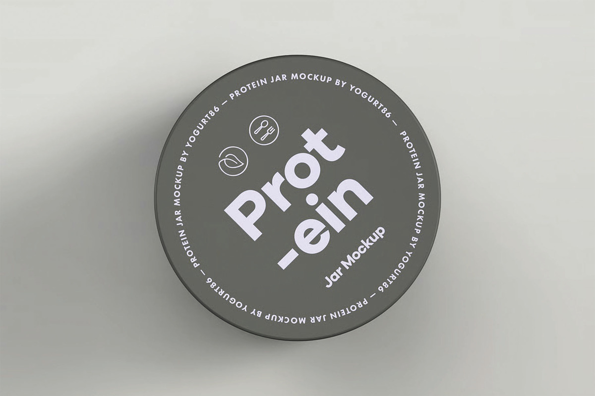 Protein Tall Jar Mockup, a Packaging Mockup by DesignRushMarket (Photo 10 of 12)