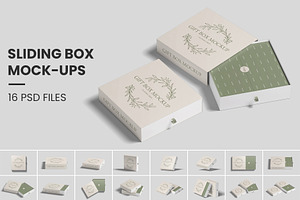 Sliding Gift Box Mockup