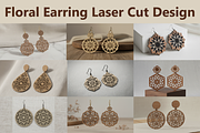 Floral Charm Earring Files, a Graphic by hafijul (Thumbnail 1 of 11)