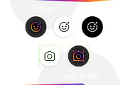 Instagram Icons, a Social Media Template by karnofff (Thumbnail 2 of 6)