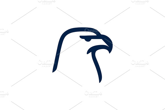 Eagle head simple stroke drawing preview 2