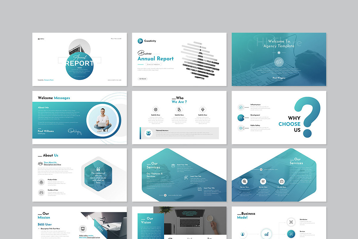 Annual Report Presentation Template, a Presentation Template by GenerousArt (Photo 5 of 5)
