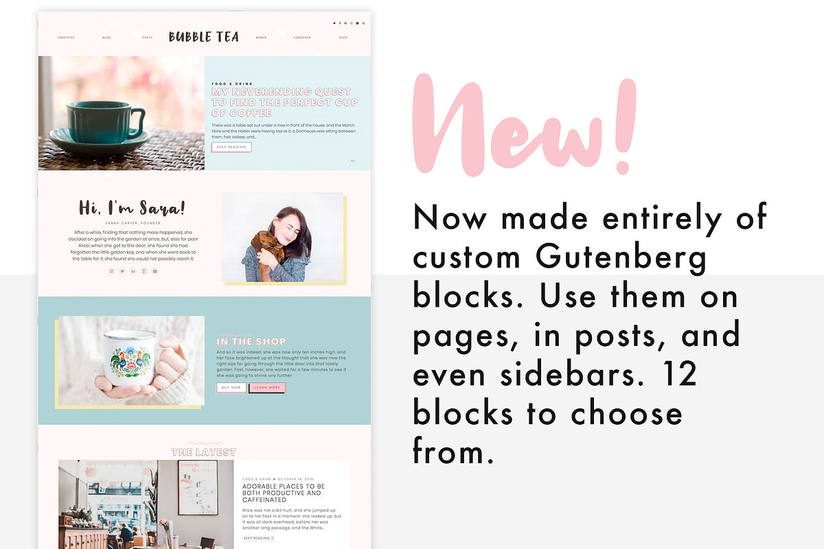 Bubble Tea Wordpress Theme Blog, a WordPress Template by ltsdesigns (Photo 2 of 4)