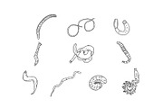 Breeds Worm Hand-Drawn Vol. 2, an Animal Illustration by SLAB! Design (Thumbnail 2 of 3)