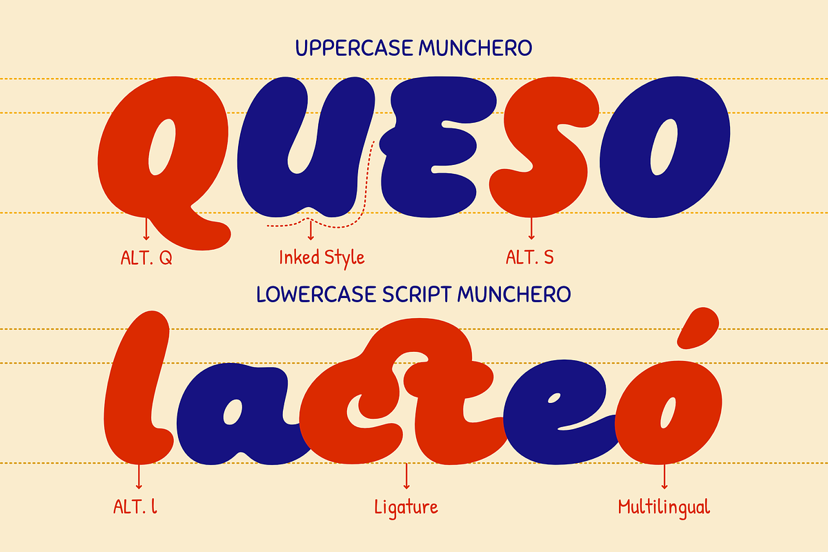 Munchero - Bold Retro Bodega Script, a Script Font by Typia Nesia (Photo 9 of 11)