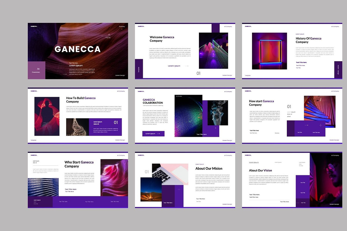 Ganecca Business Google Slide, a Presentation Template by Rizki Herdian (Photo 2 of 5)