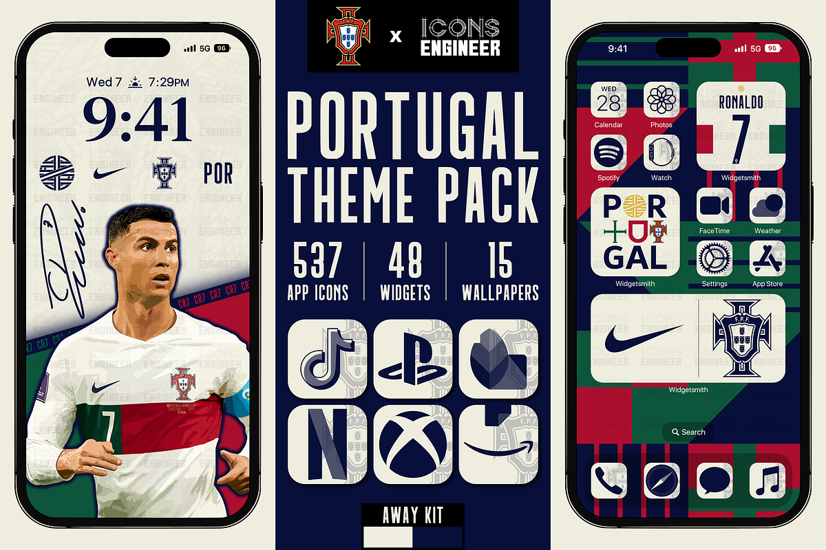 Portugal Theme Pack | Away Kit, an Icon by IconsEngineer (Photo 1 of 11)