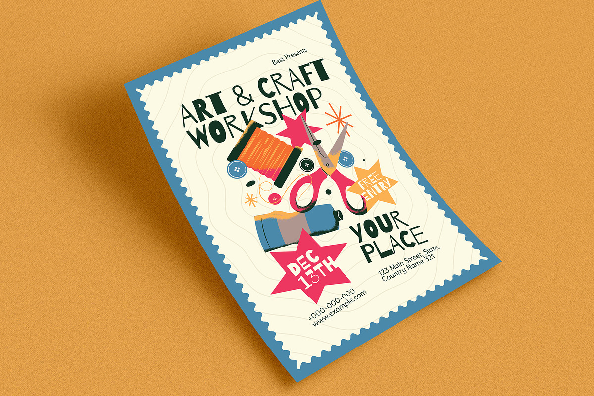 Art & Craft Workshop Event Flyer, a Flyer Template by Guuver (Photo 2 of 3)