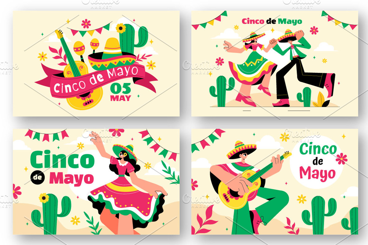 9 Cinco de Mayo Illustration, a Seasonal Illustration by denayunebgt (Photo 2 of 3)