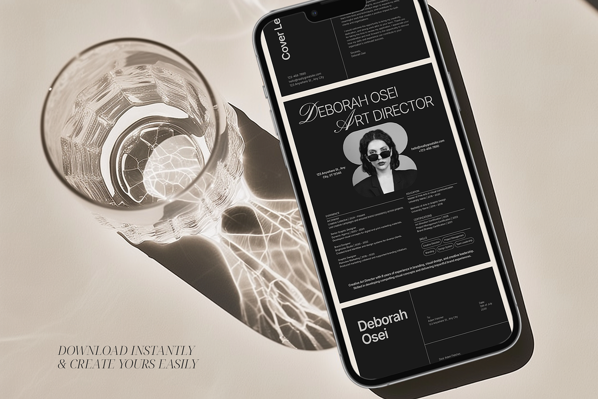 Gray & Black Modern Creative Resume, a Resume Template by Creatif Foundry (Photo 7 of 7)