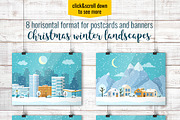 Winter Christmas landscapes, a Decorative Illustration by Primula`s shop (Thumbnail 2 of 8)