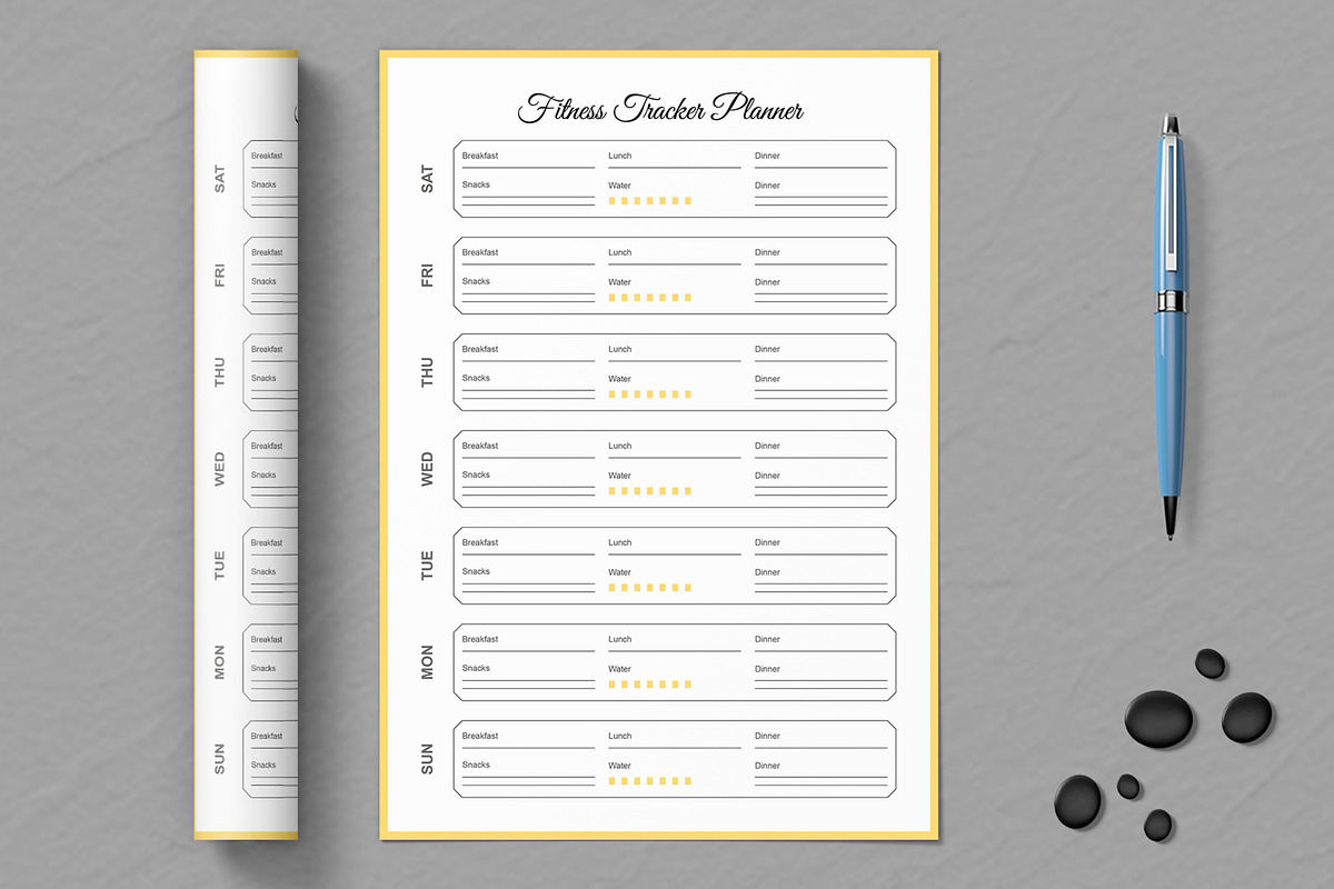 Fitness Tracker Planner, a Stationery Template by ContestDesign (Photo 1 of 3)