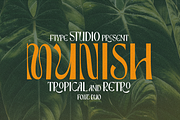 Munish, a Sans Serif Font by FactoryType Studio (Thumbnail 1 of 13)