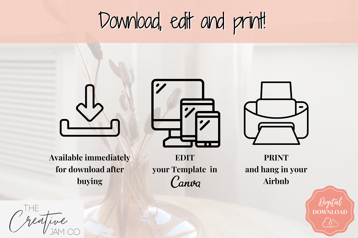 Airbnb Sign & Poster Template Bundle, a Brochure Template by Templatables (Photo 9 of 10)