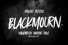 Blackmourn A Handbrush Horror Font
