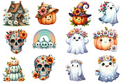 Groovy Halloween Clipart, an Illustration by Designworld (Thumbnail 2 of 5)