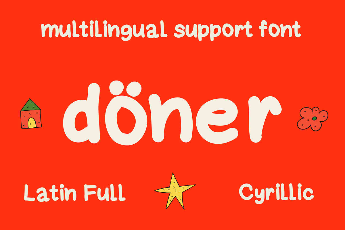 The Doner Full Cyrillic & Latin Font, a Handwritten Font by Ashiya Pixel (Photo 1 of 25)