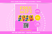 Purple WiFi QR Code Sign, a Flyer Template by SunshineStudioBoutique (Thumbnail 10 of 11)