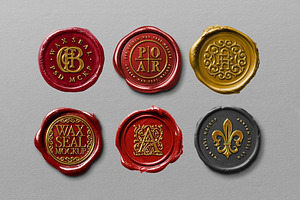 Wax Seal Mockup Set - Gold Foil, a Product Mockup by Avelina Studio