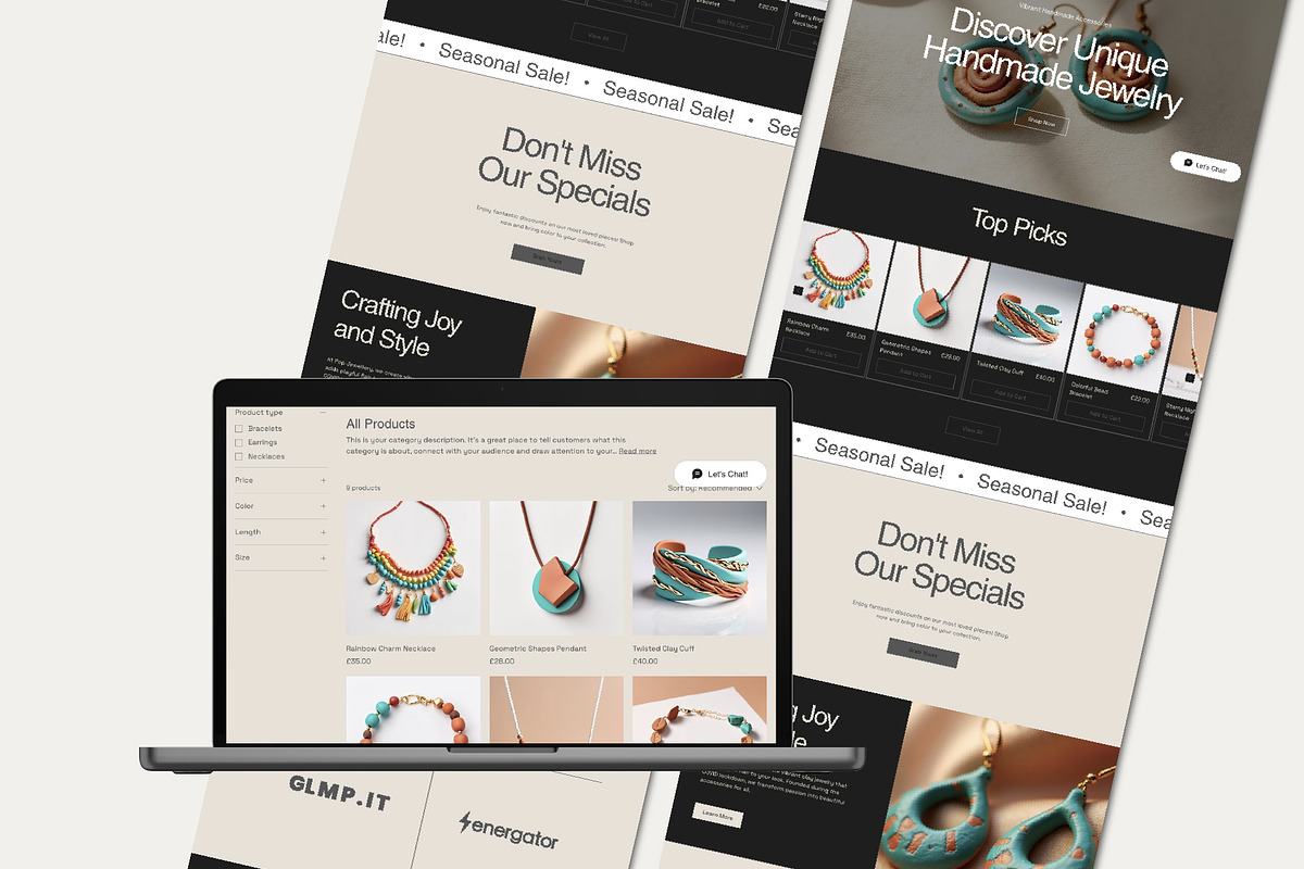 Wix Jewelry Store Website, a Wix Template by Sky Dore Design (Photo 7 of 11)