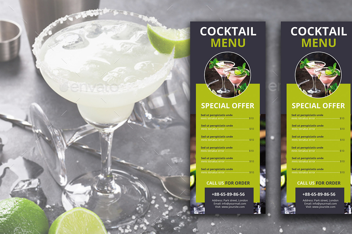 Cocktail Menu Template, a Flyer Template by DGTouch (Photo 3 of 3)