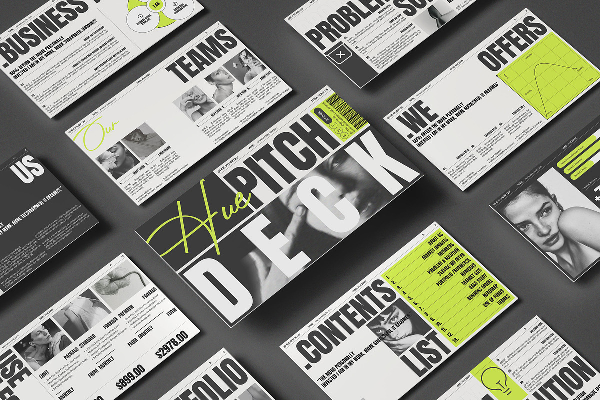 HUE | Pitch Deck Presentation, a Presentation Template by SlideStock (Photo 1 of 10)