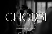 Chorsi Ligature Serif Font, a Serif Font by Graphicxell (Thumbnail 1 of 8)