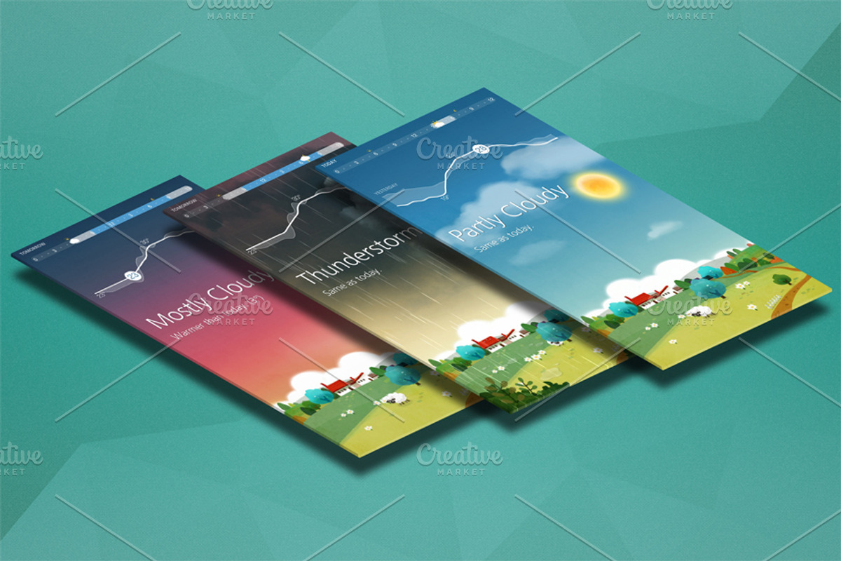 App Mock up - Isometric Scenes, an iPhone Mockup by RgraphicsDesign (Photo 3 of 5)