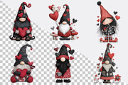 Watercolor Valentines Day Gnome Clip, an Illustration by SVGArt (Thumbnail 4 of 8)
