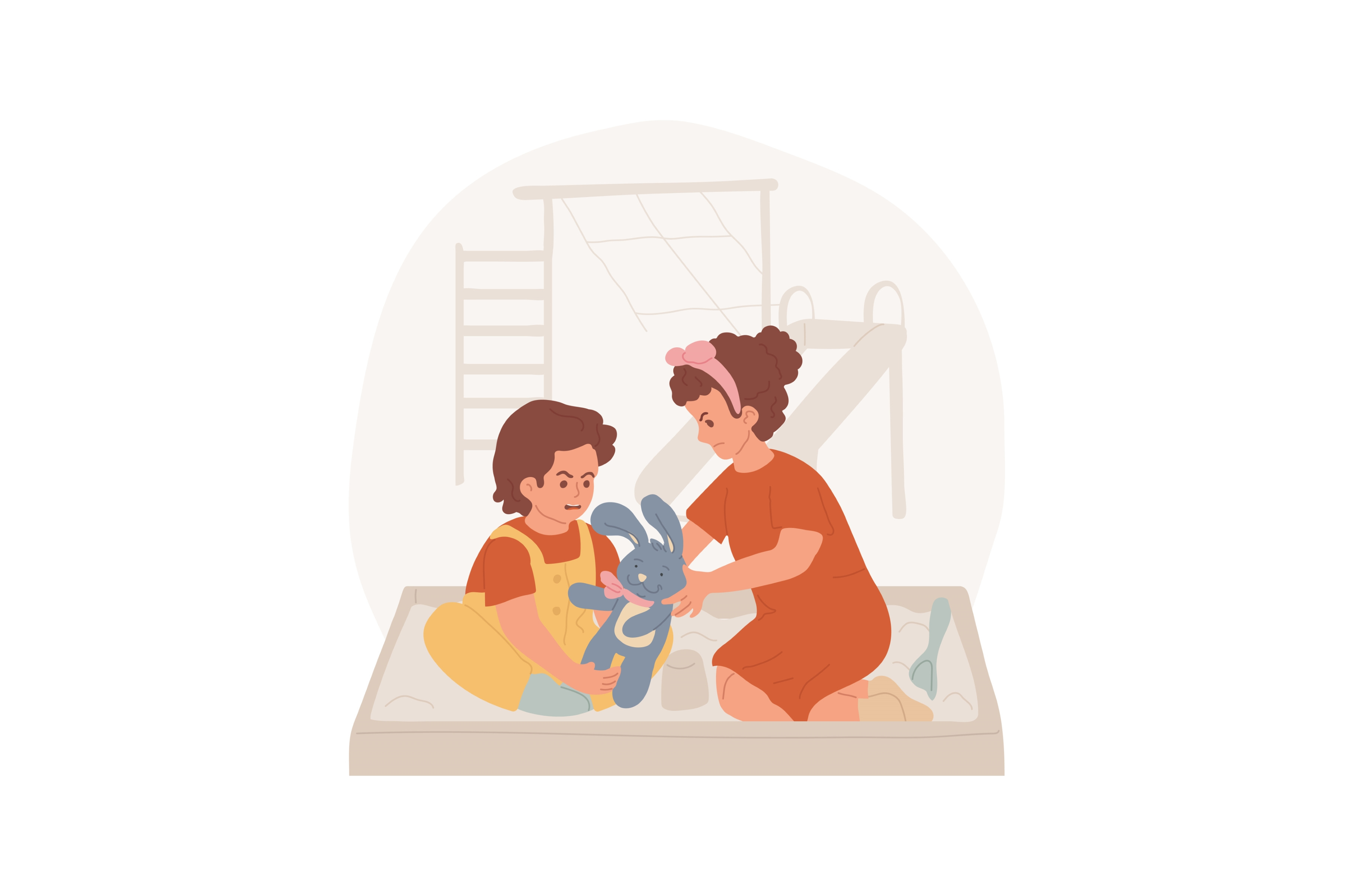 Siblings rivalry isolated cartoon, a Person Illustration by Visual ...