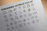 Coronavirus Outbreak Icon Set, an Outline Icon by FourLeafLover (Thumbnail 2 of 4)