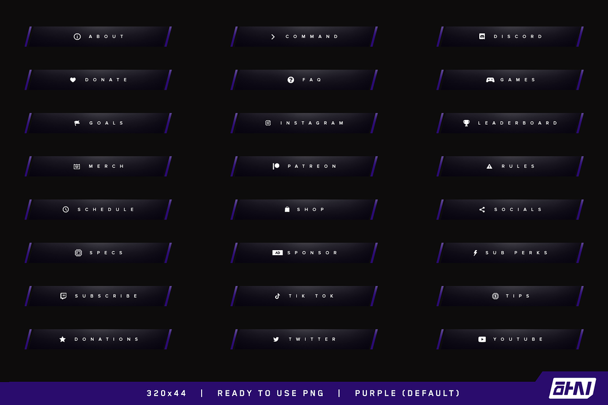 Slash – Twitch Panels, a Templates & Theme by Yunji Studio (Photo 3 of 11)