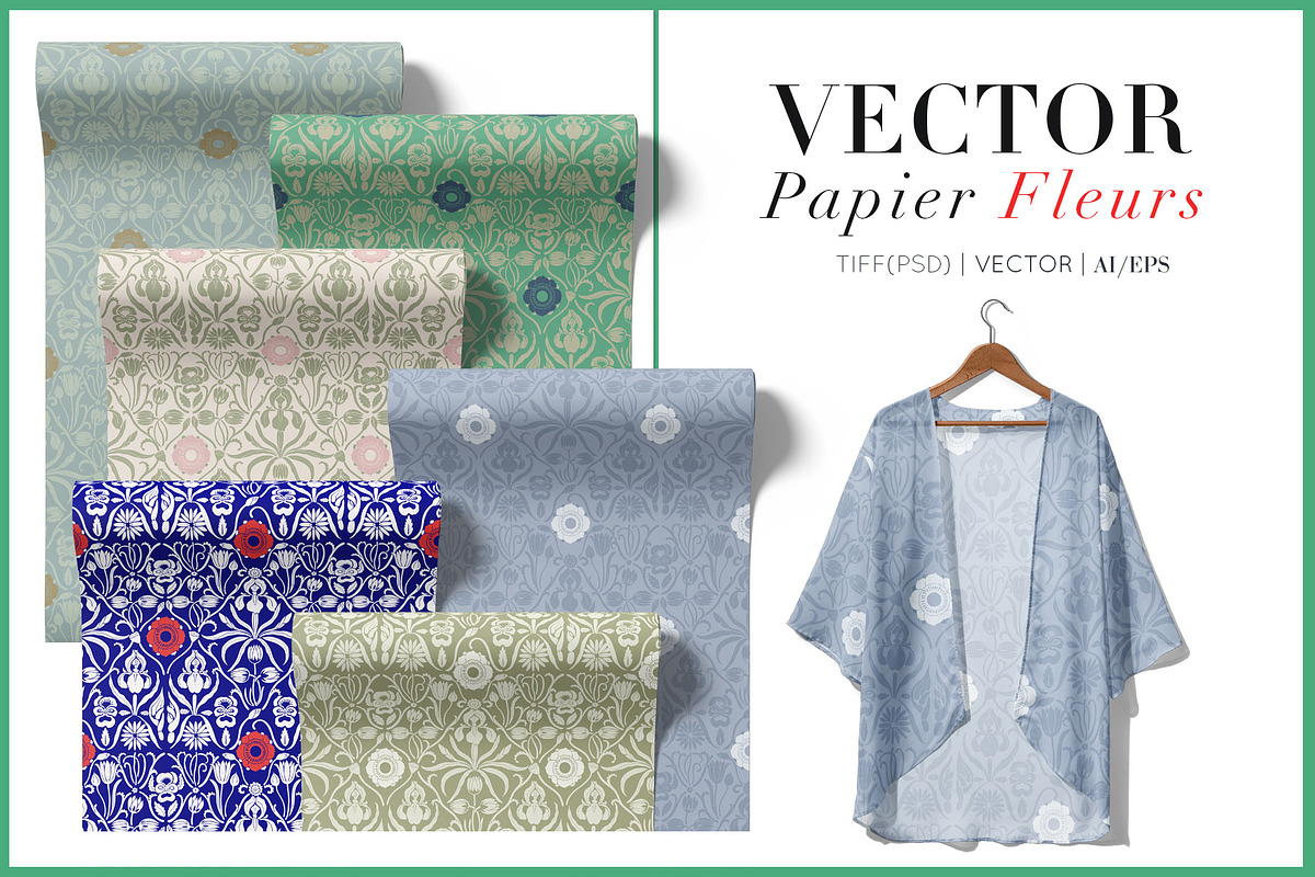 Papier Fleur, Vector Luxury Print!, a Wallpaper Graphic by Pink Linen (Photo 2 of 13)