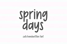 Spring Days | Cute Handwritten Font