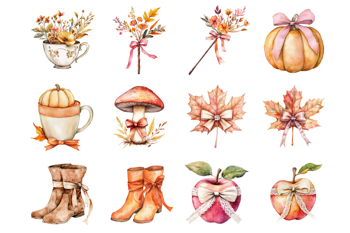 Autumn Coquette Clipart, an Illustration by Design Market (Photo 2 of 3)