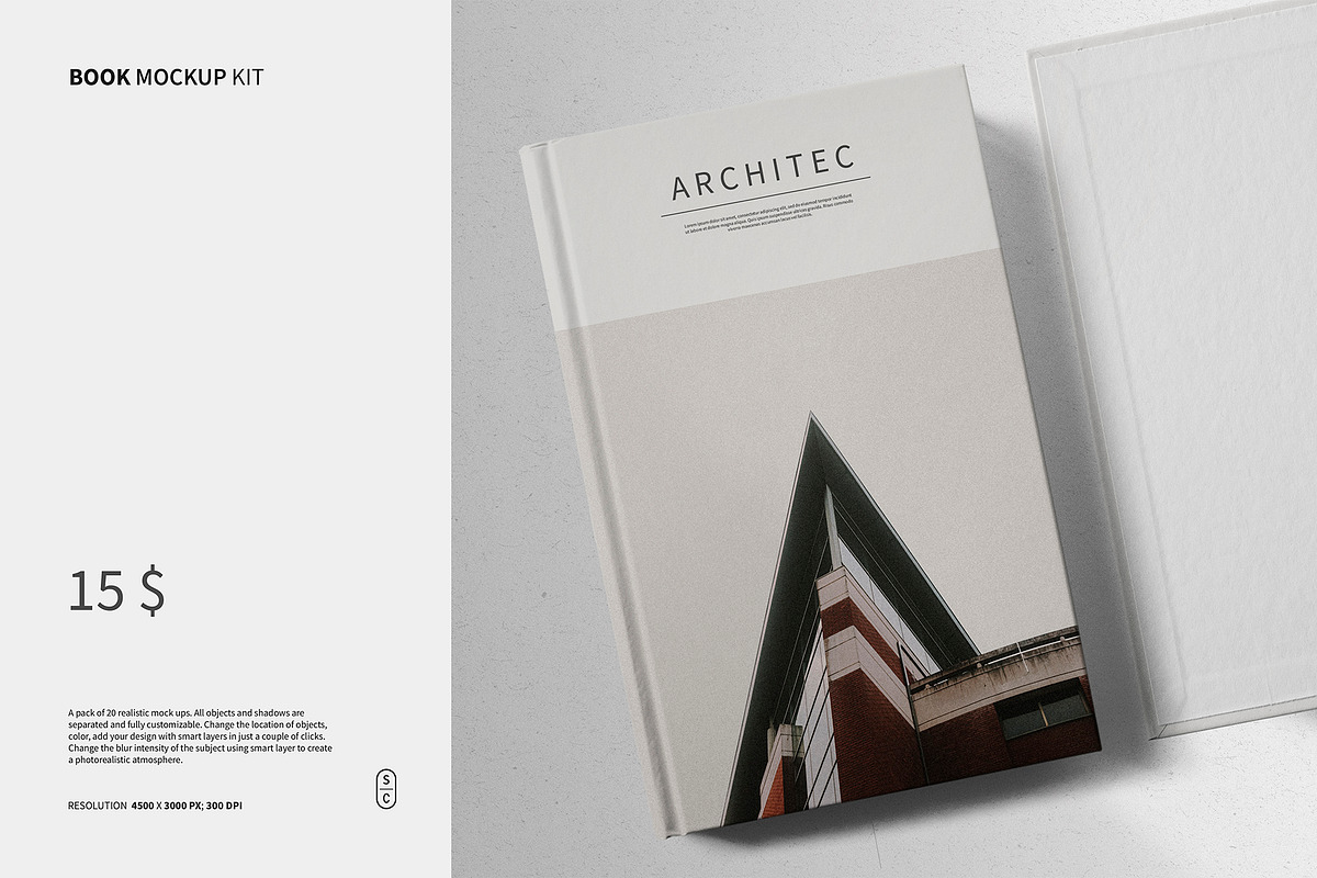 Book Mockup Kit, a Books & Magazine Mockup by Roman Striga (Photo 1 of 13)