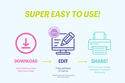 BOLD! Stationery Template Bundle, a Stationery Template by Hell Yeah Designs (Thumbnail 5 of 8)