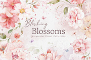 Watercolor Blush Flowers, a Decorative Illustration by Damian Roh (Thumbnail 1 of 15)