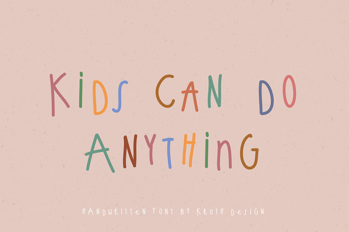 The Kids Font / handwritten, a Handwritten Font by KruthDesign (Photo 6 of 11)