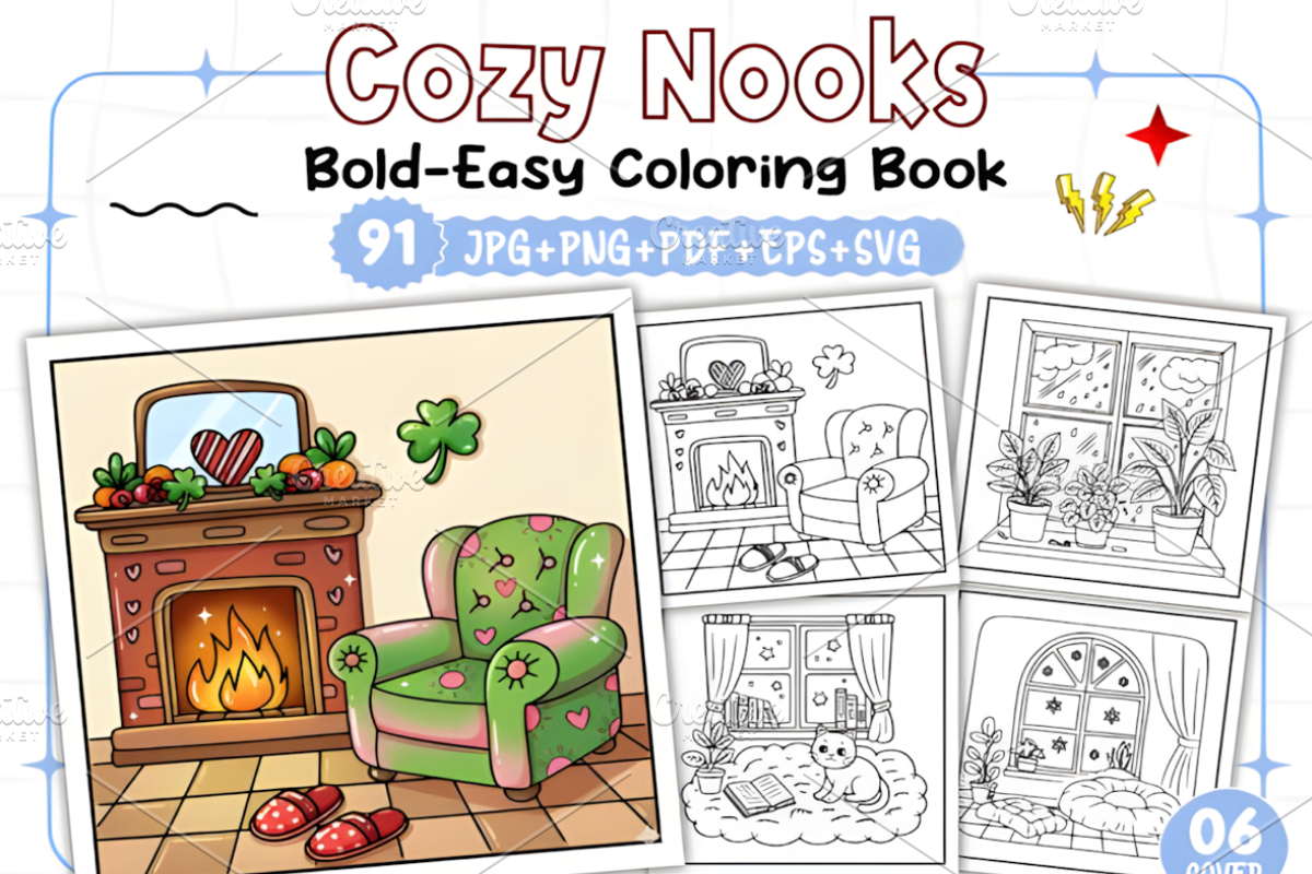 Bold and Easy Cozy Nooks, a Decorative Illustration by Ink Gallery (Photo 1 of 9)
