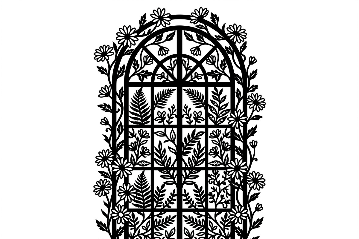 50 Floral French Window Ornament, a Decorative Illustration by Amazin_art (Photo 23 of 35)