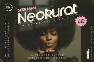 Neokurat LD - Geometric Display Font, a Sans Serif Font by Gridlounge