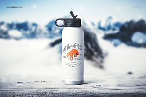 F. Color 30 Oz. Water Bottle Mockup